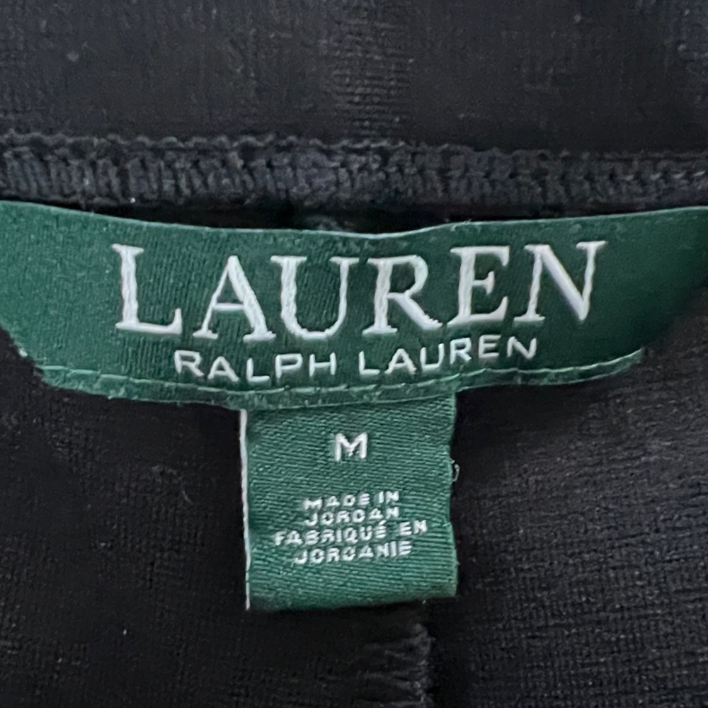 Ralph Lauren Black Pants w/Red Piping down legs. Size Medium